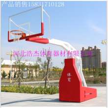 手動液壓籃球架 ABX-1001 型  籃球箱子 2200X1100X970X450MM 籃球框到底面平標準高度3.05M 鋼化玻璃籃板 籃球架保護套  